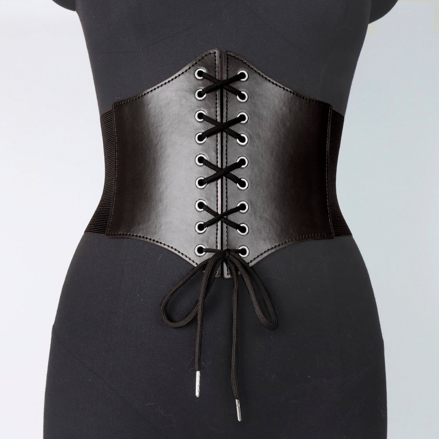 Medieval Women Corset Waist, Vegan Leather Corset Belt Lace-up Plus Size, LARP Renaissance Outfit, Adult Cosplay Steampunk