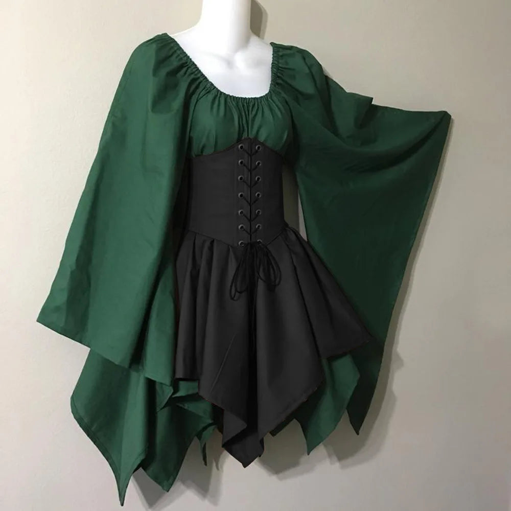 Fantasy Short Dress for Elven Pixie Fairy Cosplay Costume