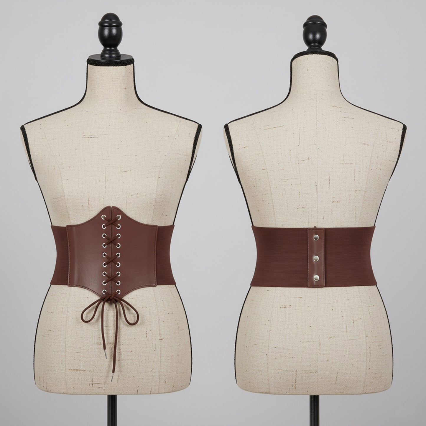 Brown corset for medieval viking women cosplay costume
