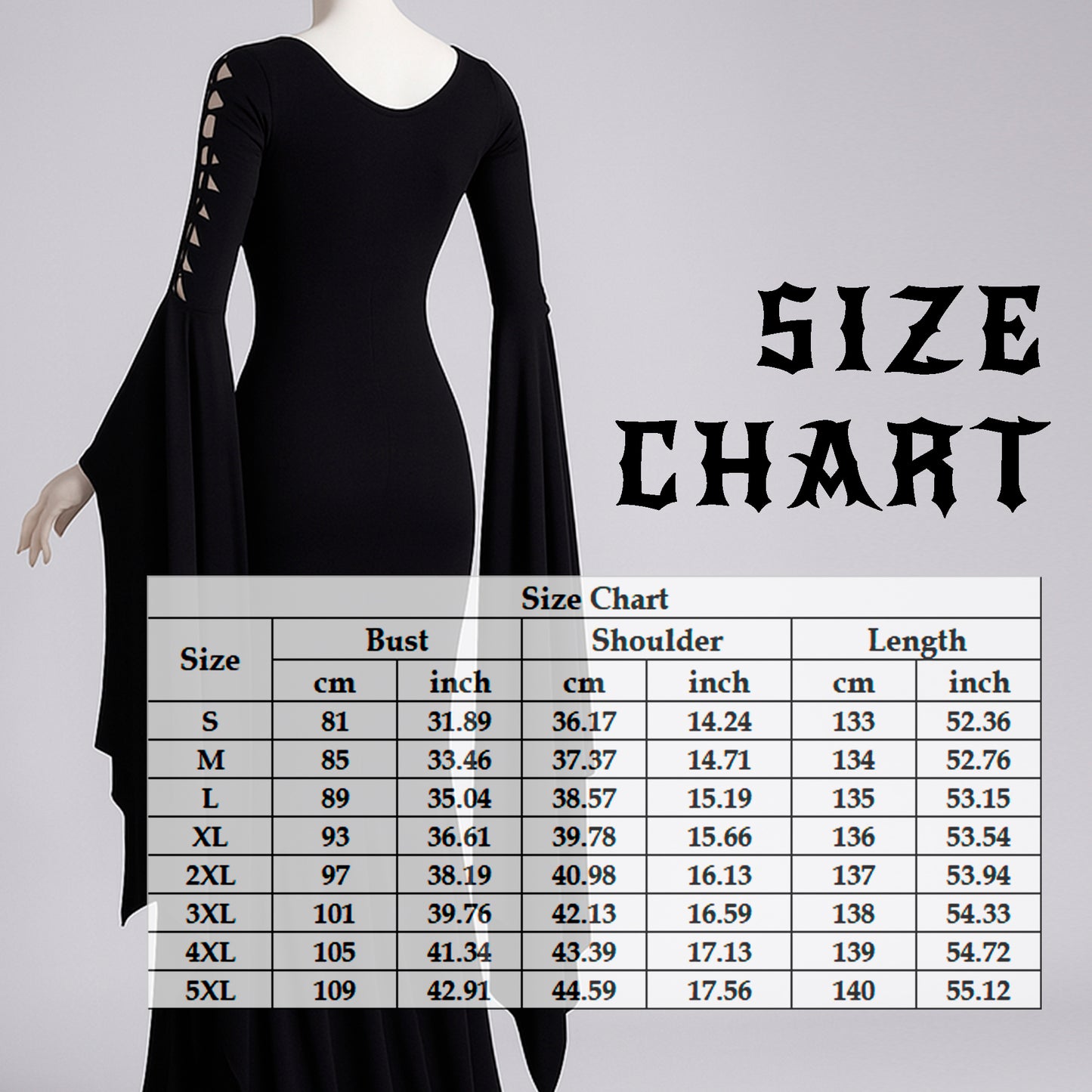 Morticia Addams Dress, Black Witch Dress for Halloween Party, Medieval Gothic Vampire Women Costume, Long Floor Train Gown Plus Size, Fantasy Dark Elven Cosplay