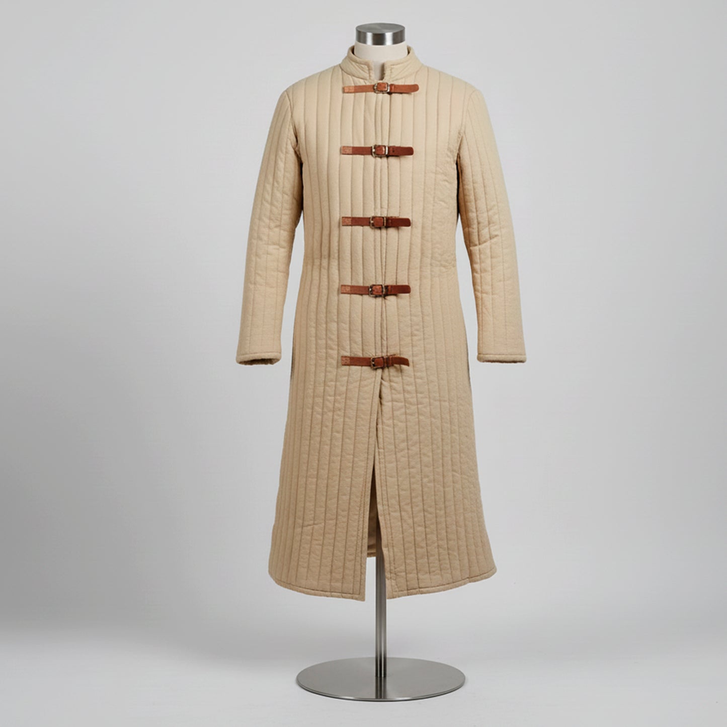 Medieval Knight Gambeson Aketon, Renaissance Fair Quilted Coat for SCA LARP Viking Warrior Cosplay Costume, Mens Padded Armor Jacket