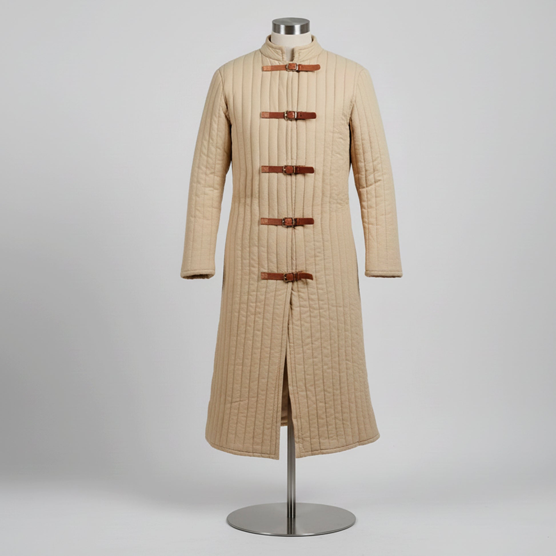 Medieval Knight Gambeson Aketon, Renaissance Fair Quilted Coat for SCA LARP Viking Warrior Cosplay Costume, Mens Padded Armor Jacket