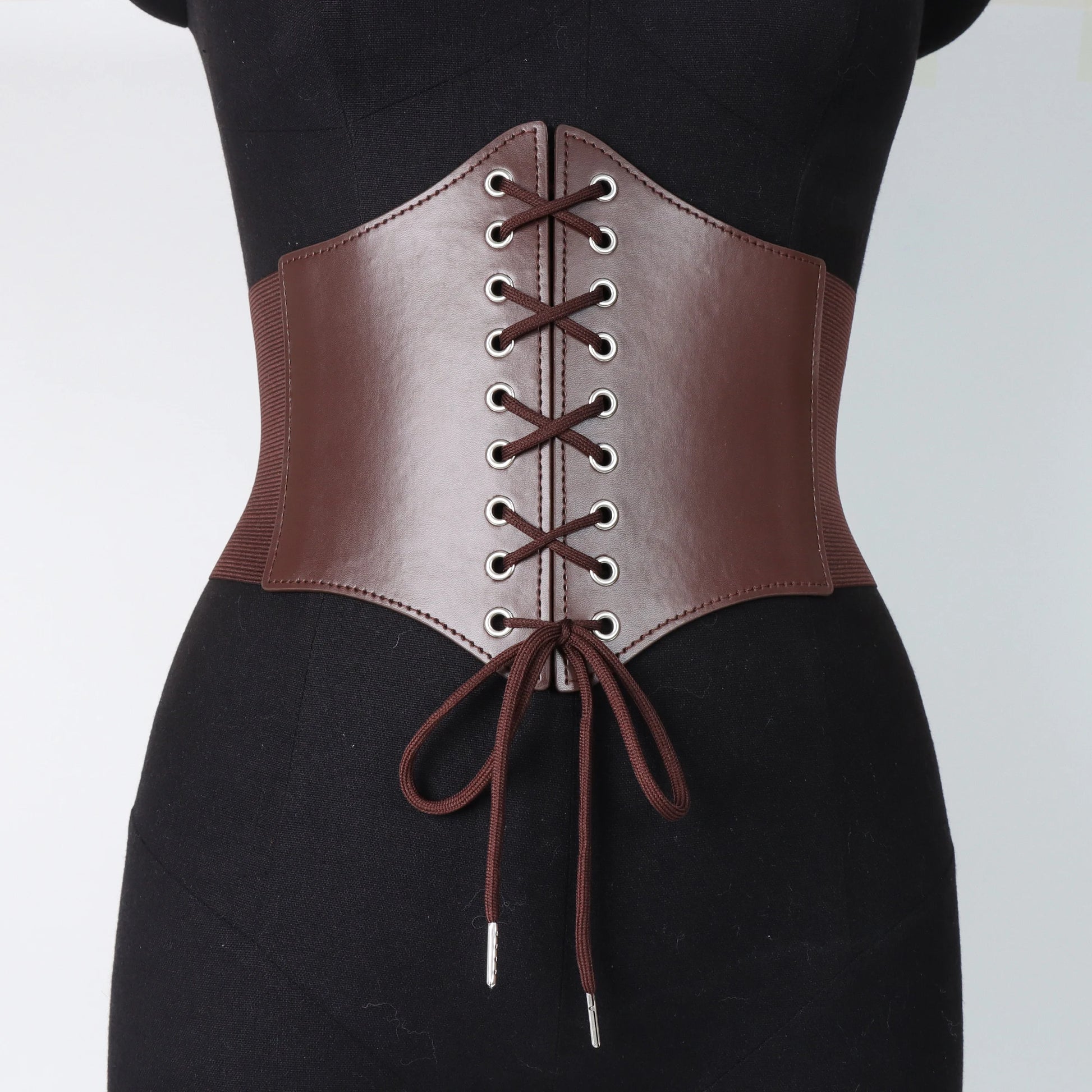 Medieval Women Corset Waist, Vegan Leather Corset Belt Lace-up Plus Size, LARP Renaissance Outfit, Adult Cosplay Steampunk