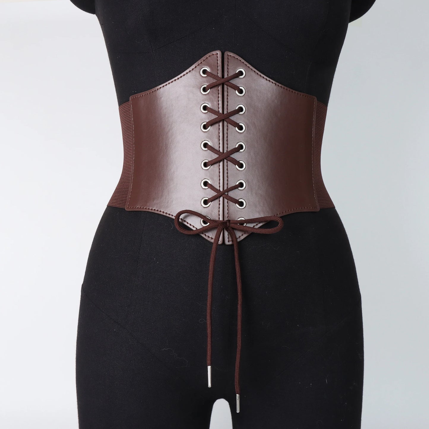 Medieval Women Corset Waist with Blouse Shirt Flared Sleeves, Vegan Leather Corset Belt Lace-up Plus Size, LARP Renaissance Outfit, Adult Cosplay Steampunk 