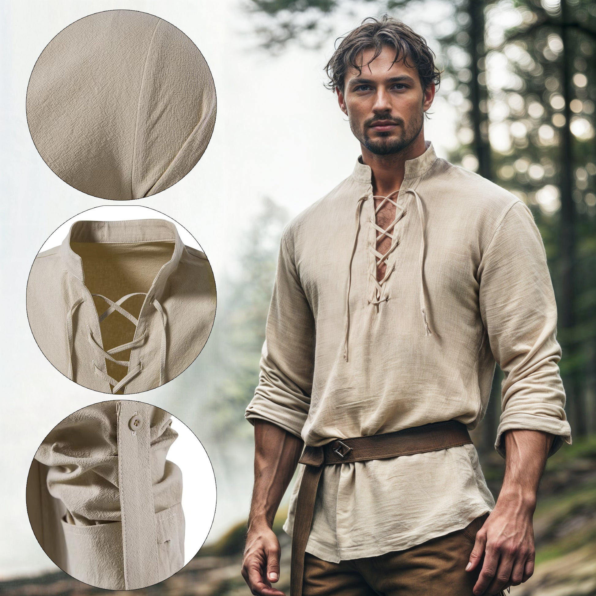 Medieval Viking Shirt Tunic for LARP LOTR Cosplay