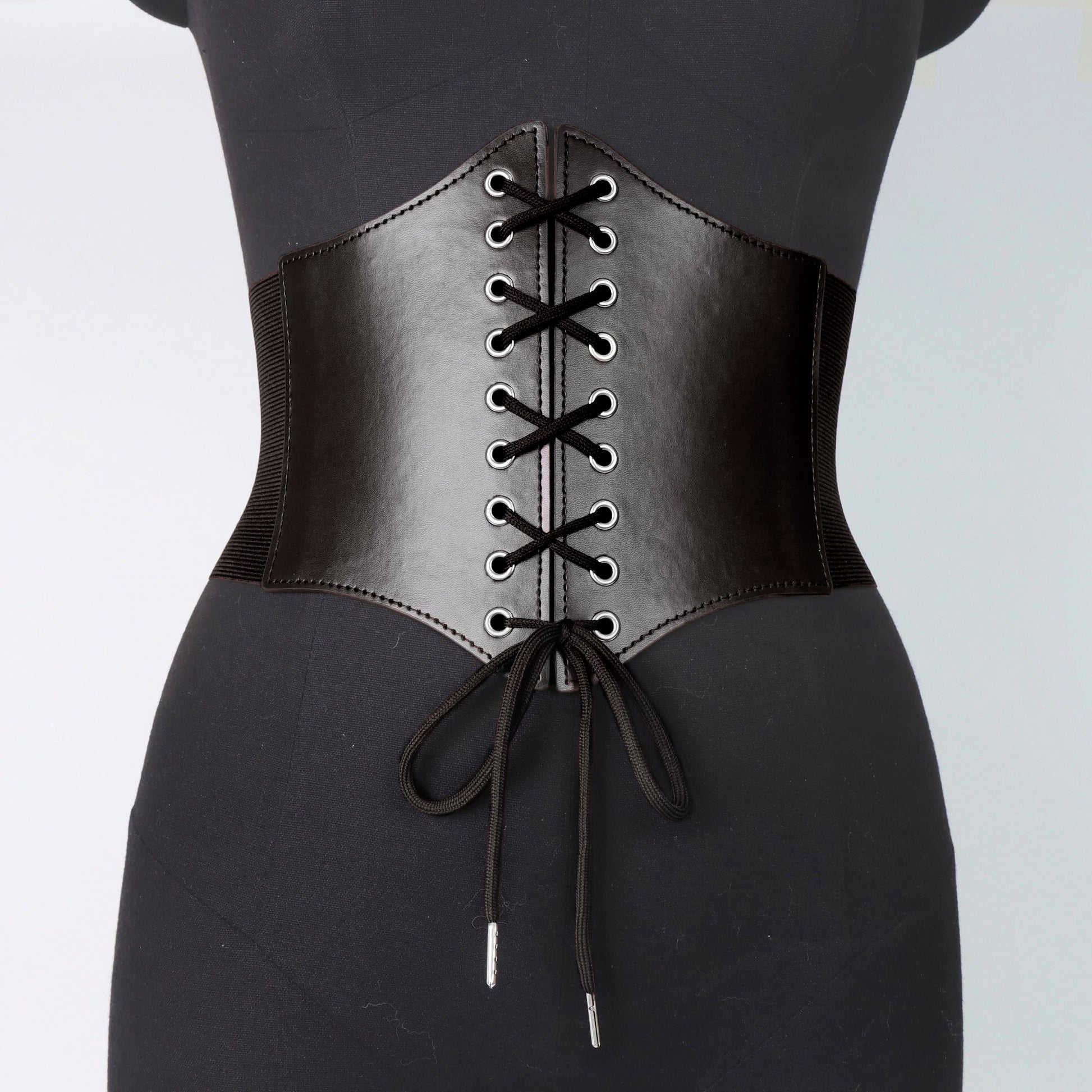 Medieval Women Corset Waist, Vegan Leather Corset Belt Lace-up Plus Size, LARP Renaissance Outfit, Adult Cosplay Steampunk