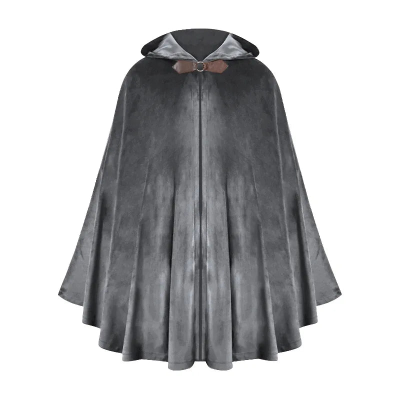 Velvet Hooded Cape Cloak for Hobbit LARP