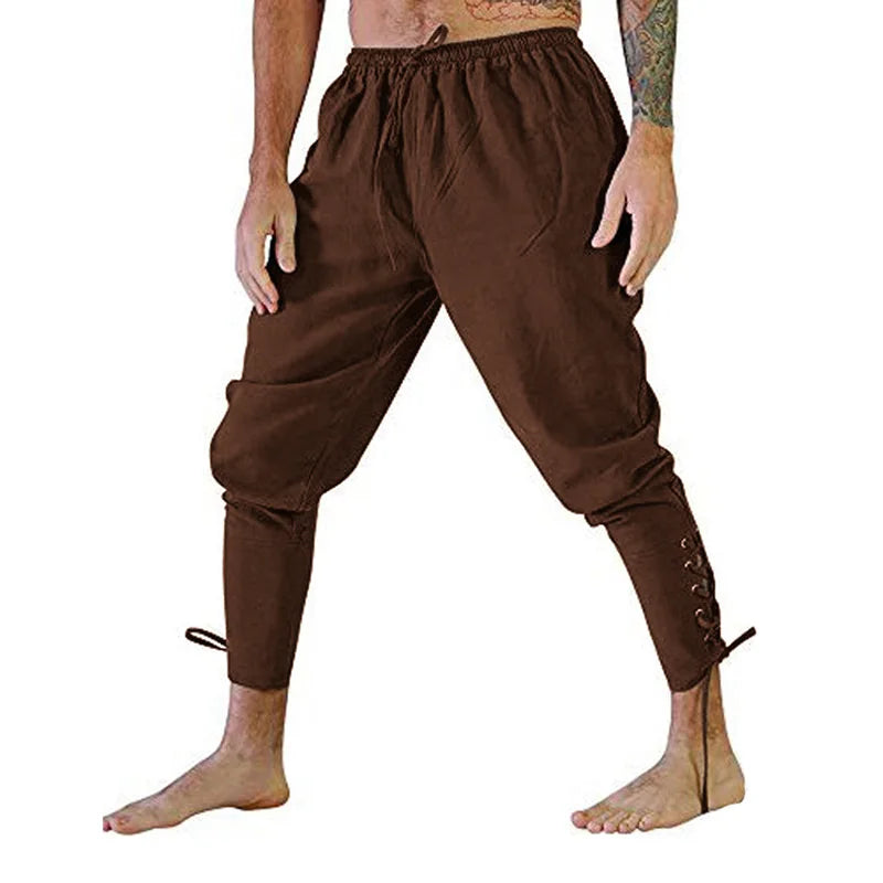 Medieval Men Trousers for Pirate or Viking LARP Cosplay Costume