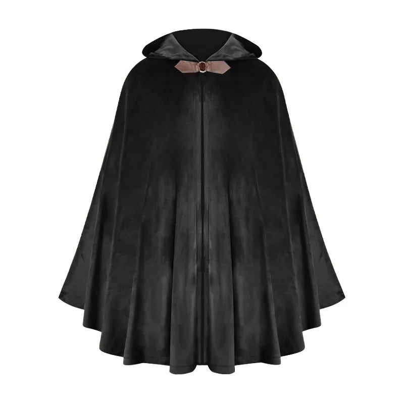 Velvet Hooded Cape Cloak for Hobbit LARP