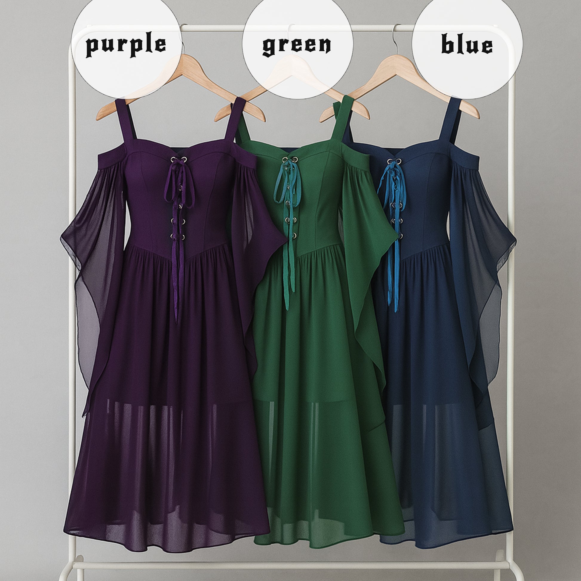 Halloween Party Witch Dresses, Medieval Gothic Vampire Women Costume, Black Chiffon Gown Plus Size, Dark Fairy Outfit, Fantasy Elven Cosplay