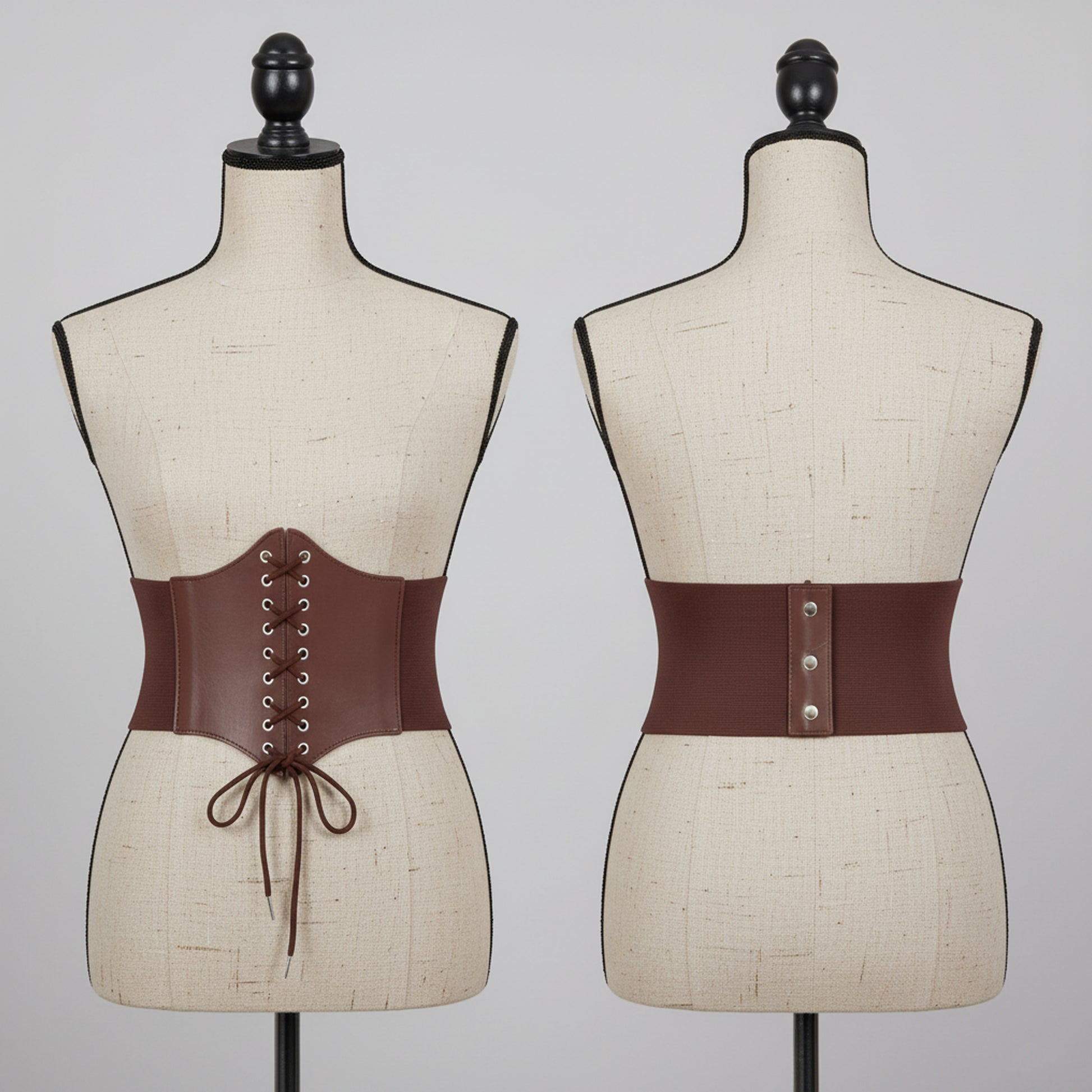 Brown corset for medieval viking women cosplay costume