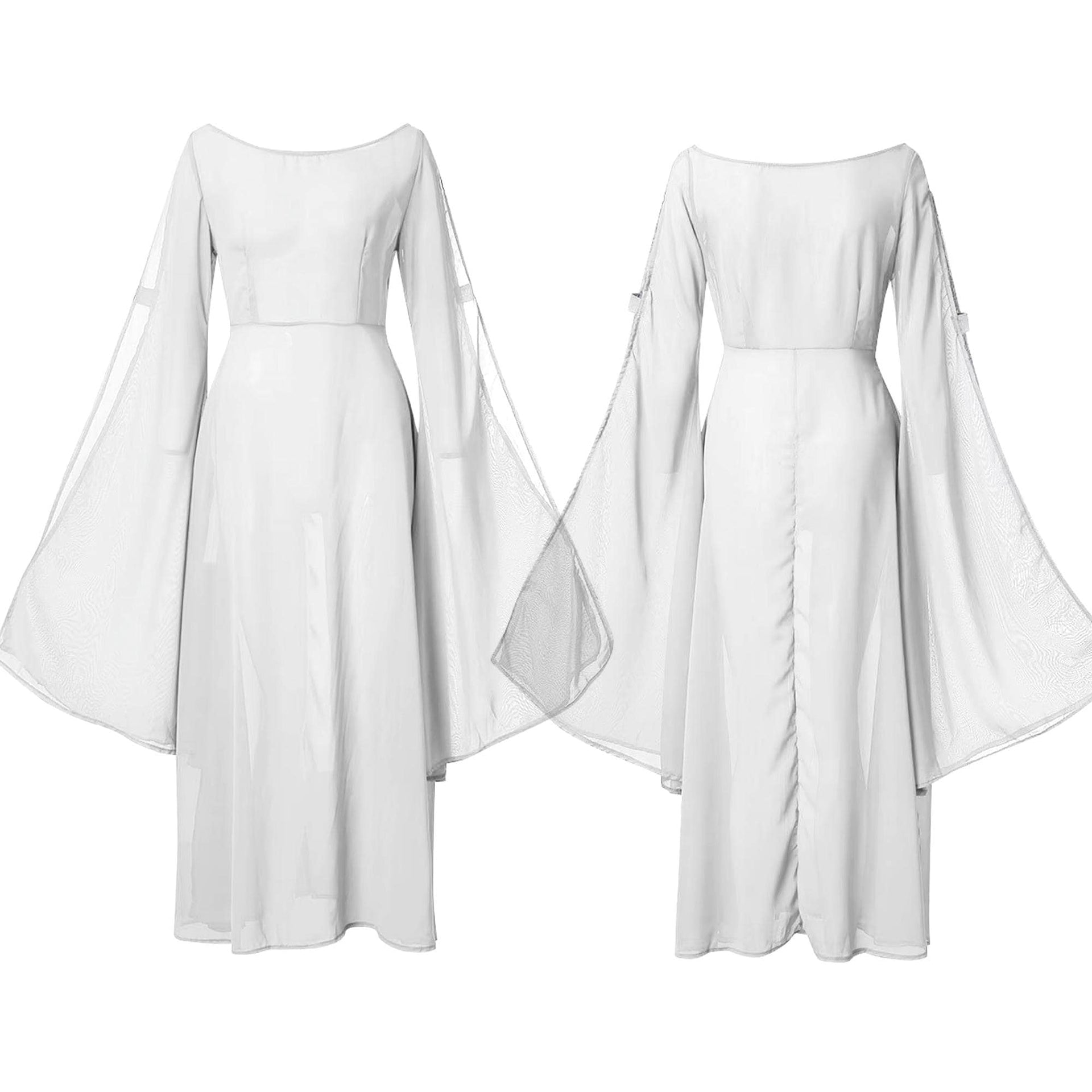 Elven Long Dress with Flared Sleeve for Arwen or Galadriel Costume – Medieval Wears Elven Long Dress with Flared Sleeve for Arwen or Galadriel Costume – Medieval Wears